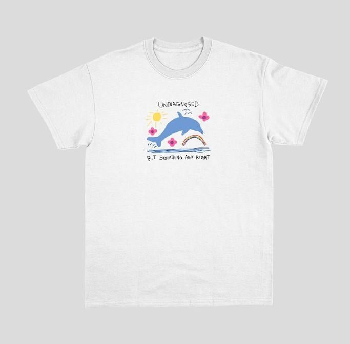Undiagnosed But Something Ain't Right T-Shirt Featuring Dolphin Meme Design Hoodie, Sweatshirt | WearSparks.com