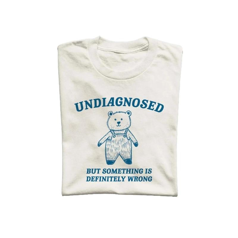Undiagnosed But Something Is Wrong Unisex T Shirt, Vintage Drawing Tee, Weird T-Shirt, Graphic Tee Hoodie, Sweatshirt
