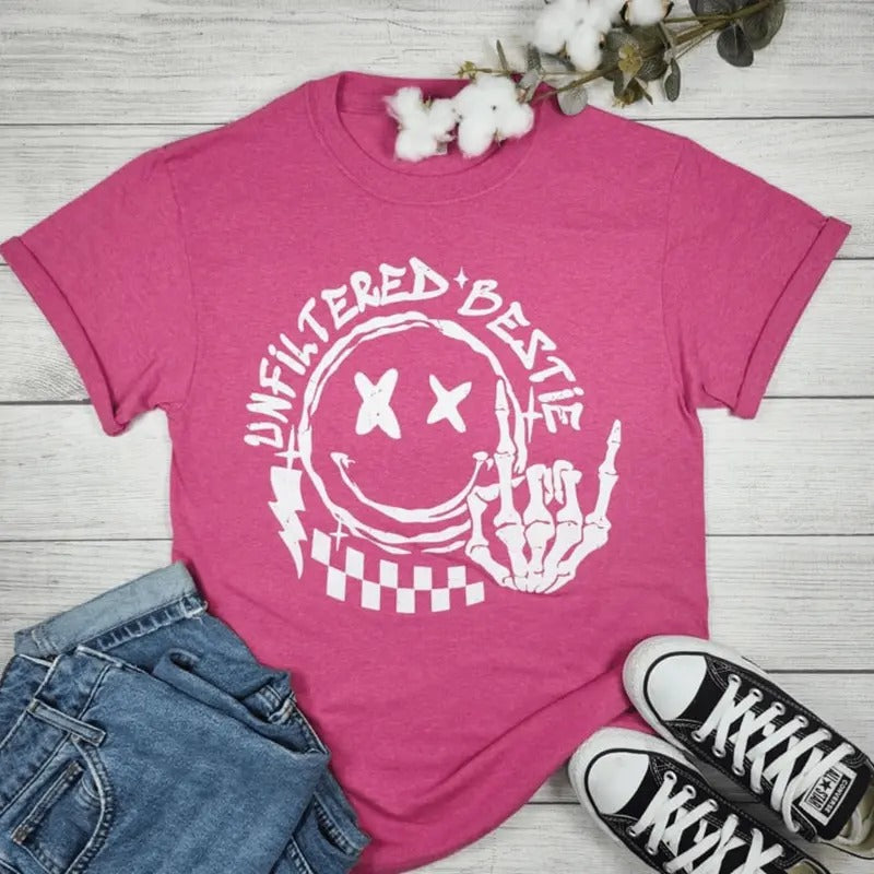Unfiltered Bestie Graphic T-shirt Hoodie, Sweatshirt | WearSparks.com