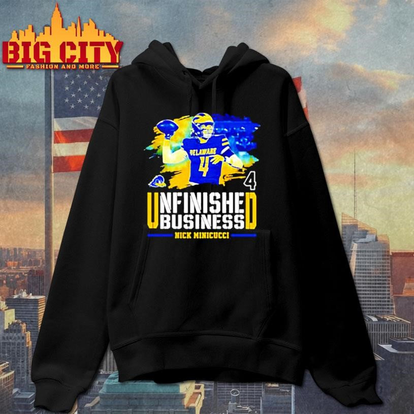 Unfinished Business Delaware Nick Minicuci graphic shirt