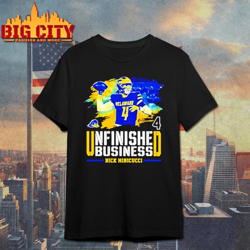 Unfinished Business Delaware Nick Minicuci graphic shirt