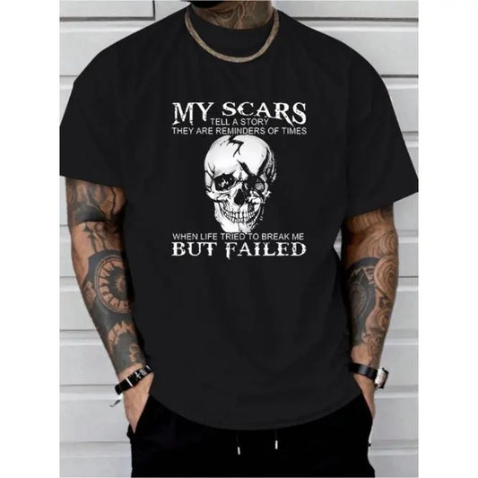 Unique Storytelling Print Tee Shirt for Men - Casual Short Sleeve Summer T-Shirt with Inspirational Quote Made in USA...