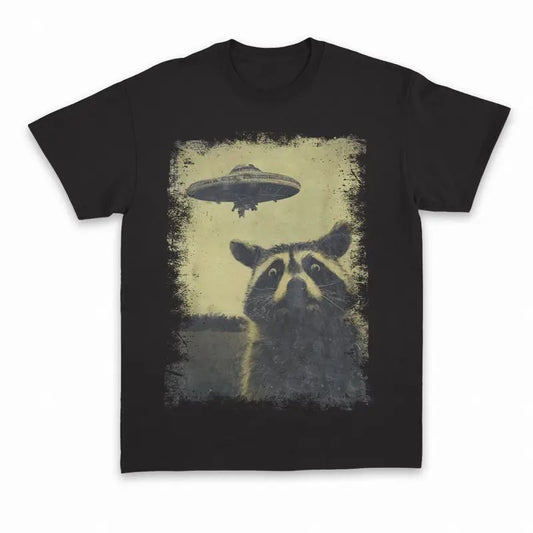 Unisex  Raccoon Ufo Funny shirt, Cool Vintage Style Raccon Shirt Hoodie, Sweatshirt | WearSparks.com