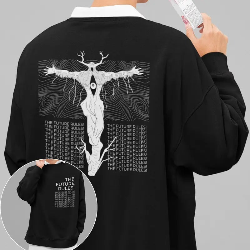 Unisex Anime Crewneck Sweatshirt The Future Rules T-Shirts, Hoodie | WearSparks.com