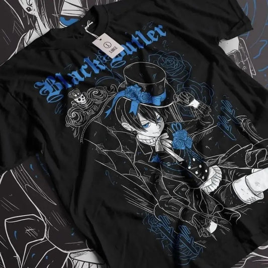 Unisex Black Butler Shirt, Sebastian T-shirt, Kuroshitsuji T-shirt, Toboso Yana, Sebastian, Japanese Shirt, Anime Gift,...