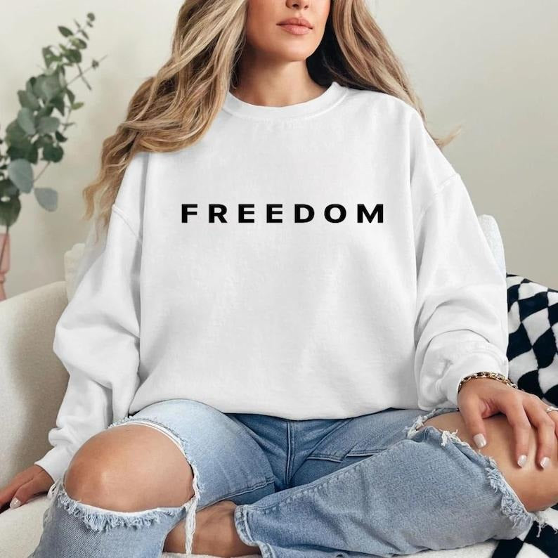 Unisex Charlie Kirk Freedom Sweatshirt, Freedom Sweatshirt, Charlie Kirk Sweatshirt, Turning Point Shirt, Charlie Kirk...