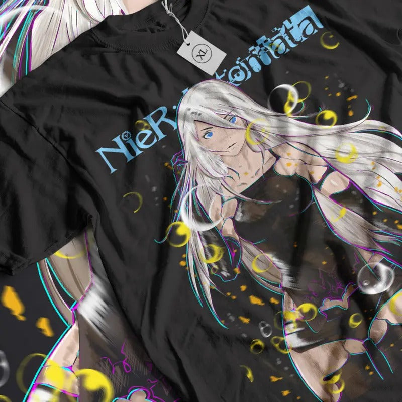 Unisex Nier 2B Gaming Waifu T-Shirt, Japanese Anime Videogame Shirt Manga aesthetic, japanese gaming Hoodie, Sweatshirt