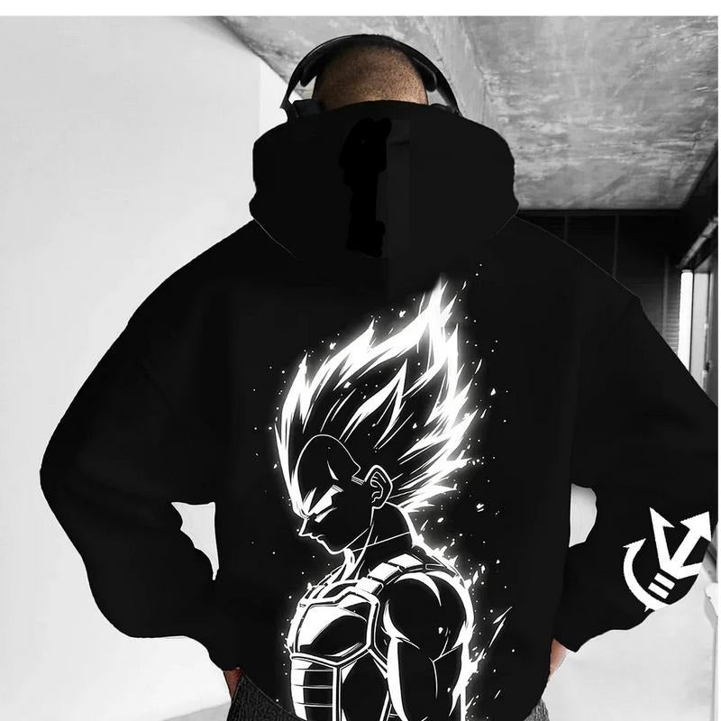 Unisex Oversized Anime Print Hoodie, Gift the Magic of Anime: Soft, Stylish, and High-Quality Hoodies That Every Fan Will...