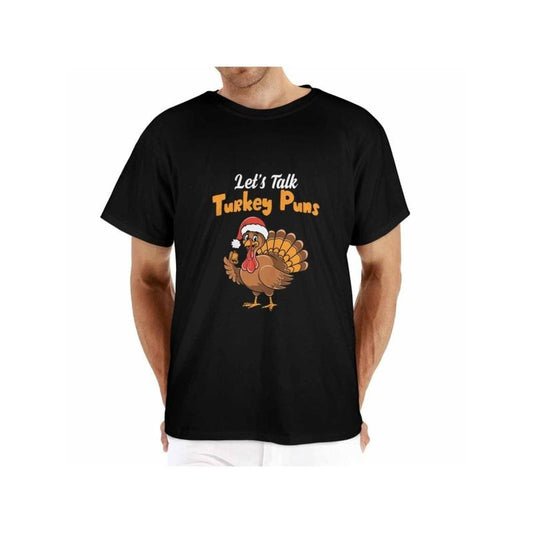 Unisex Thanksgiving Turkey Graphic T-Shirt, 100% Cotton Crew Neck Casual Tee, Slight Stretch Knit Fabric, All-Season...
