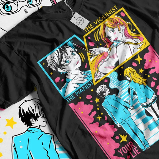 Unisex Your Lie in April Anime T-Shirt, Kaori Miyazono Graphic Tee Shirt Anime Lovers Shirt, Graphic Anime Tee Hoodie,...