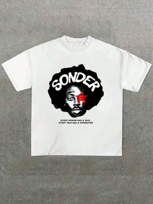 Unisex's Graphic Print Round Neck Tee, Regular Fit Casual Fashion Short Sleeve T-shirt for Summer, Men's Top for Daily...