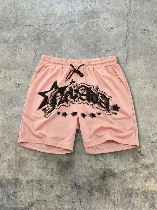 Unisex's Star & Letter Print Boxer Briefs, Regular Fit Casual Comfy Breathable Shorts for Daily Wear, Men's Underwear for...
