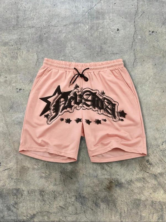Unisex's Star & Letter Print Boxer Briefs, Regular Fit Casual Comfy Breathable Shorts for Daily Wear, Men's Underwear for...