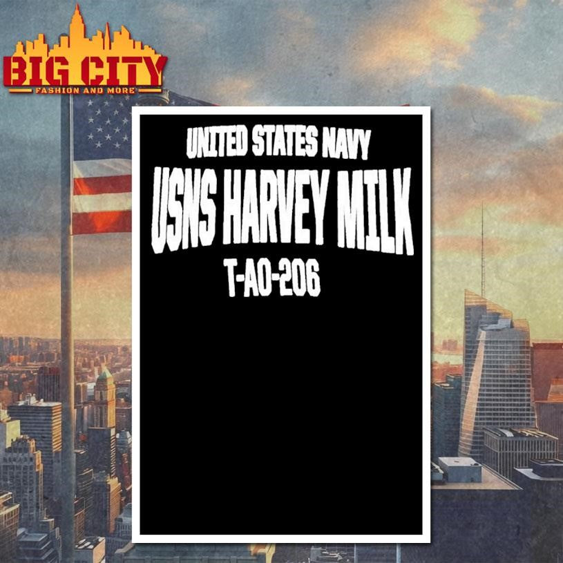 United States Navy Usns Harvey Milk T Ao 206 Shirt