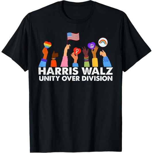 Unity Over Division Harris Walz 2024 T-Shirt made in usa Hoodie, Sweatshirt | WearSparks.com