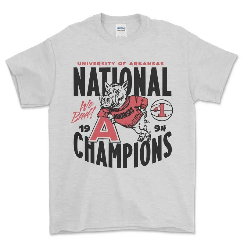 University of Arkansas 1994 Nation Champions T-Shirt, graphic vintage sports tees for men Hoodie, Sweatshirt | WearSparks.com