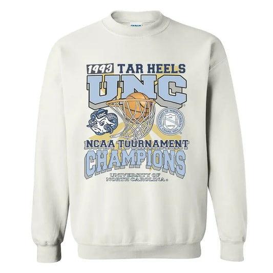University of North Carolina Tournament Champs NCAA Crewneck Sweatshirt, graphic vintage sports sweatshirt for men...