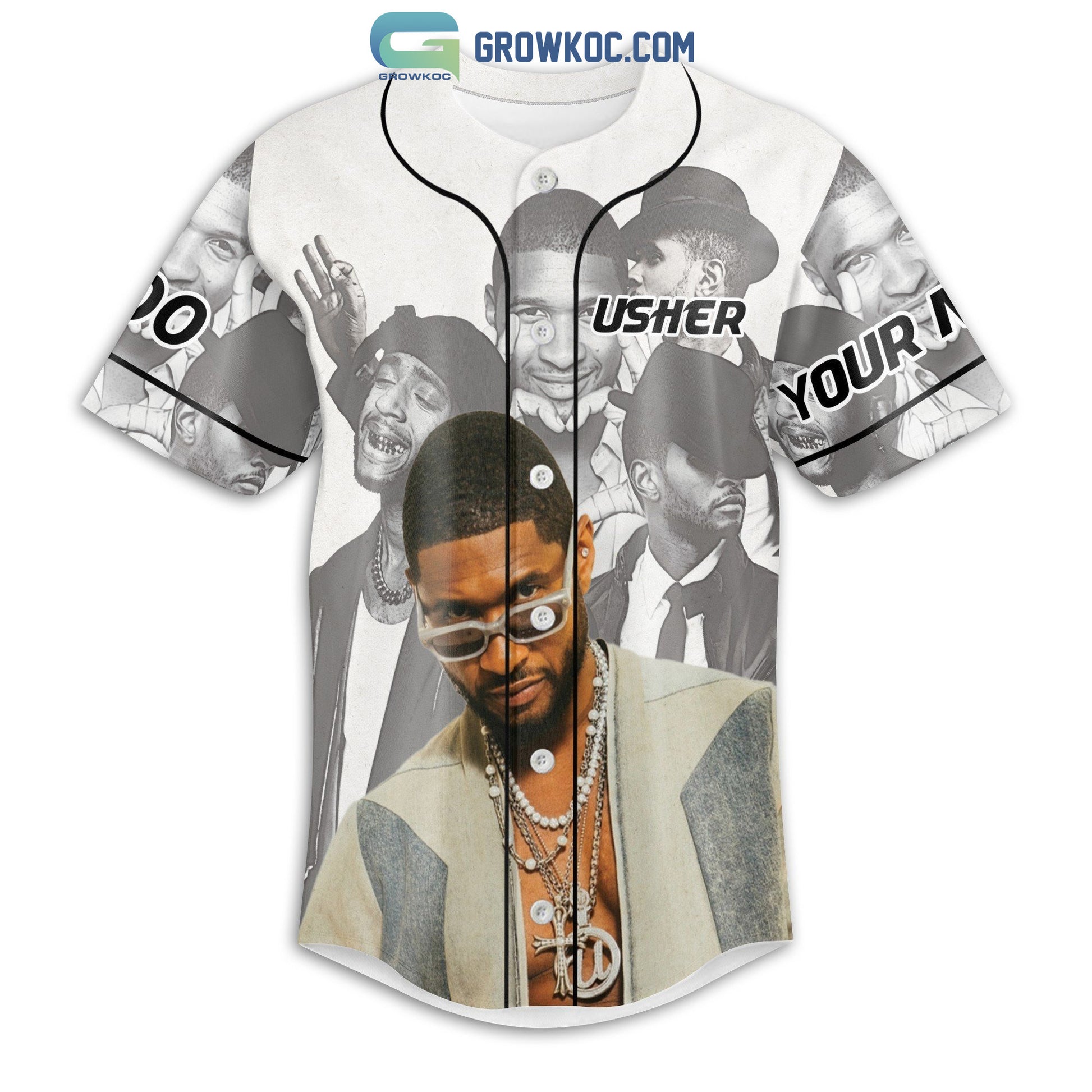 Usher Battle Scars Personalized Baseball Jersey