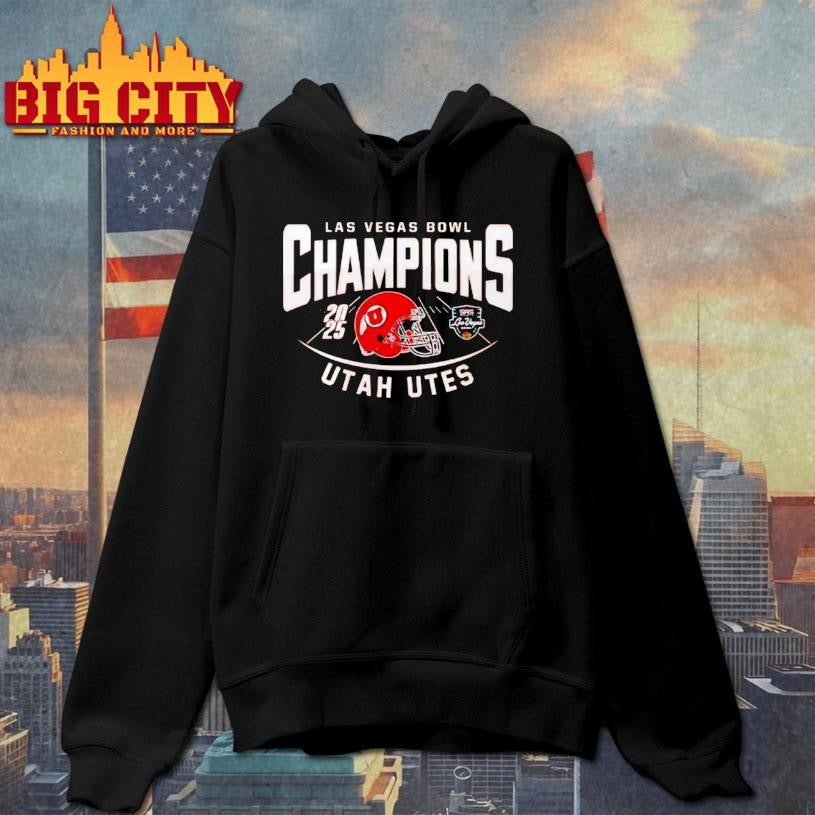 Utah Utes 2025 Las Vegas Bowl Champions Football Field Shirt