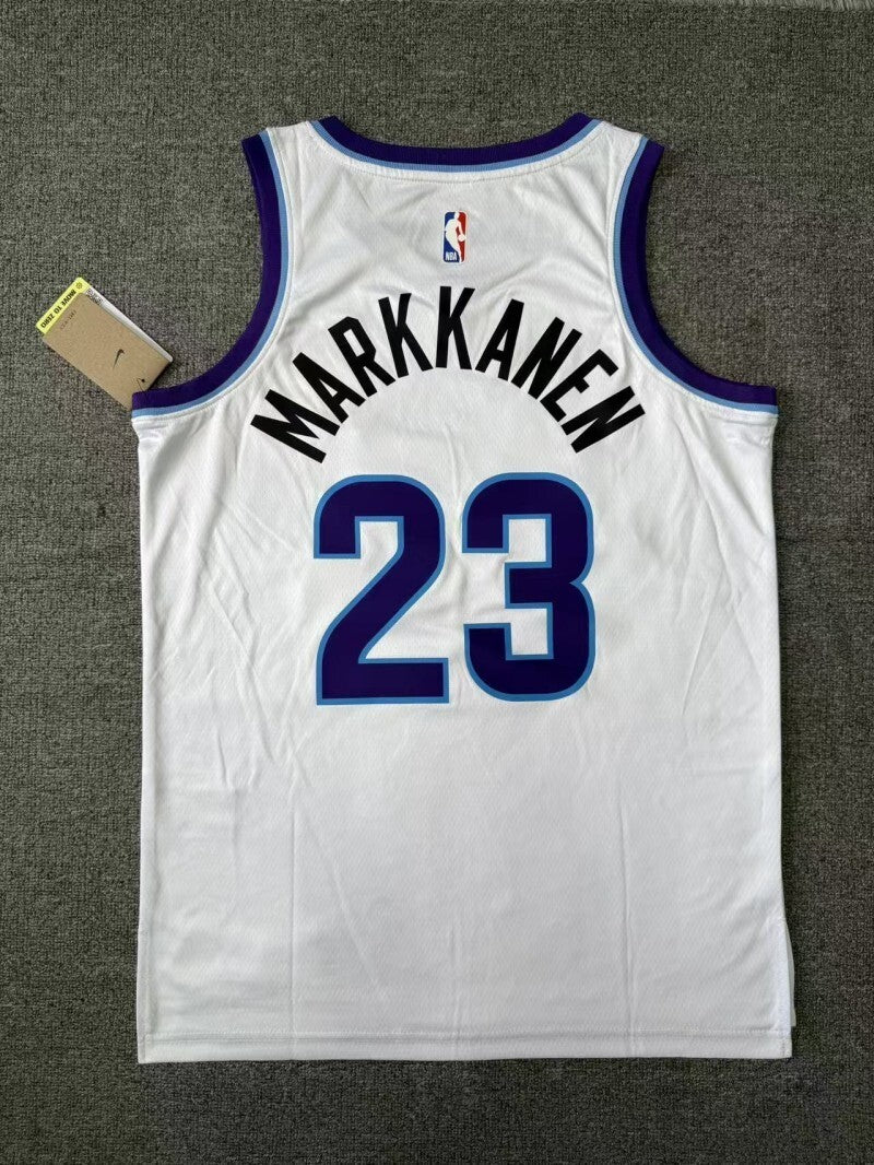 Utah Jazz #23 Lauri Markkanen 26 Season Jazz Team White Style 1