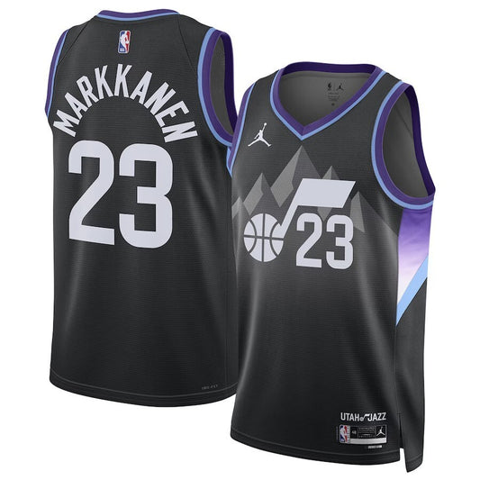 Utah Jazz #23 Lauri Markkanen Unisex 2024-25 Swingman Jersey - Statement Edition - Black