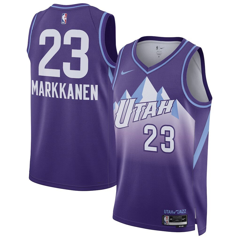 Utah Jazz #23 Lauri Markkanen Unisex 202425 Swingman Player Jersey - City Edition - Purple
