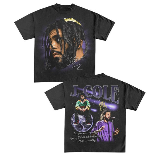 VINTAGE TEE | J. COLE TEE Double Sided, Graphic Tee Shirt, Fans Gift For Men And Women T-Shirt Hoodie, Sweatshirt