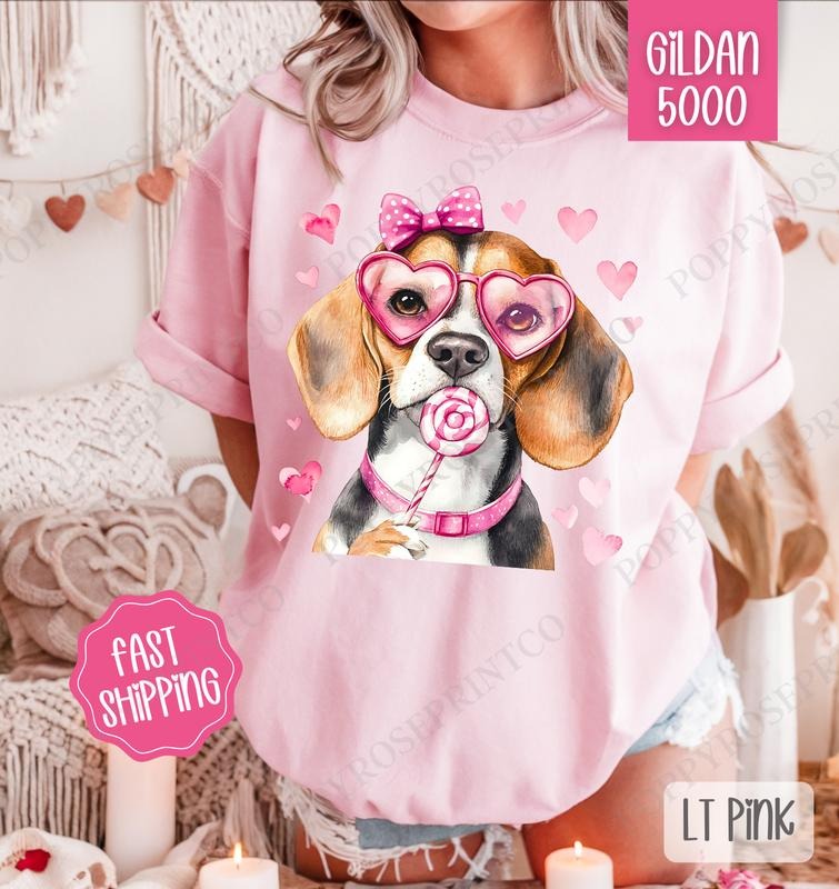 Valentine Beagle Shirt Gildan, Valentine's Day Women's Tee, Cute Women's Tshirt Plus Sizes Hoodie, Sweatshirt