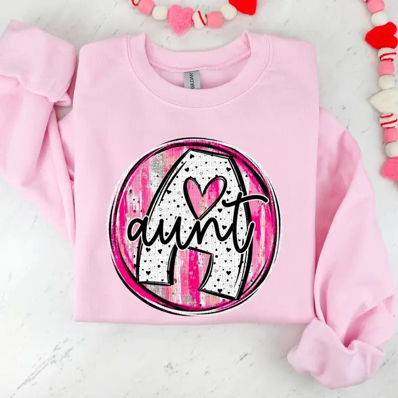 Valentine Circle Name Pink Unisex Gildan Sweatshirt - Lots of Names Available T-Shirts, Hoodie | WearSparks.com