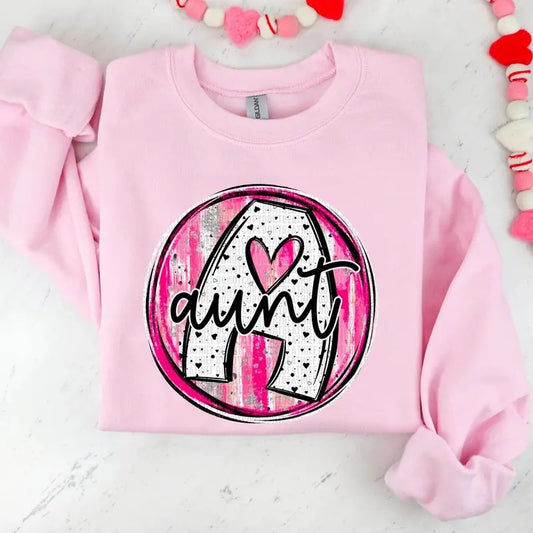 Valentine Circle Name Pink Unisex Gildan Sweatshirt - Lots of Names Available T-Shirts, Hoodie | WearSparks.com
