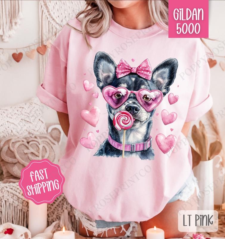 Valentine Heeler Shirt Gildan, Valentine's Day Women's Tee, Cute Women's Tshirt Plus Sizes Hoodie, Sweatshirt