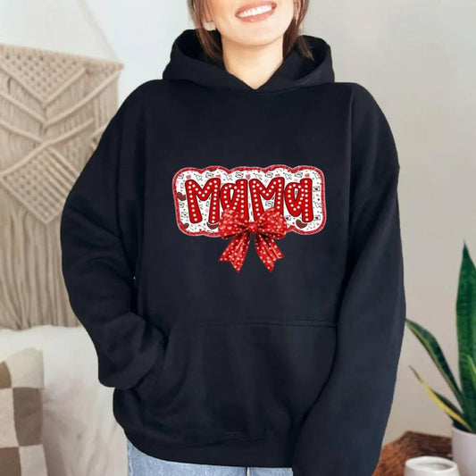 Valentine Mama Coquette Sweatshirt, Nana Gigi Nana Mini Valentine Hoodie, Valentine Coquette Mama Gift, Unisex Crewneck...