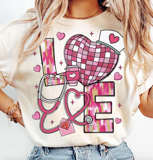 Valentine Nurse Shirt ~ Unisex Apparel Relaxed Fit Printed In The USA Clothing Womenswear Casual Comfort Cotton Top...