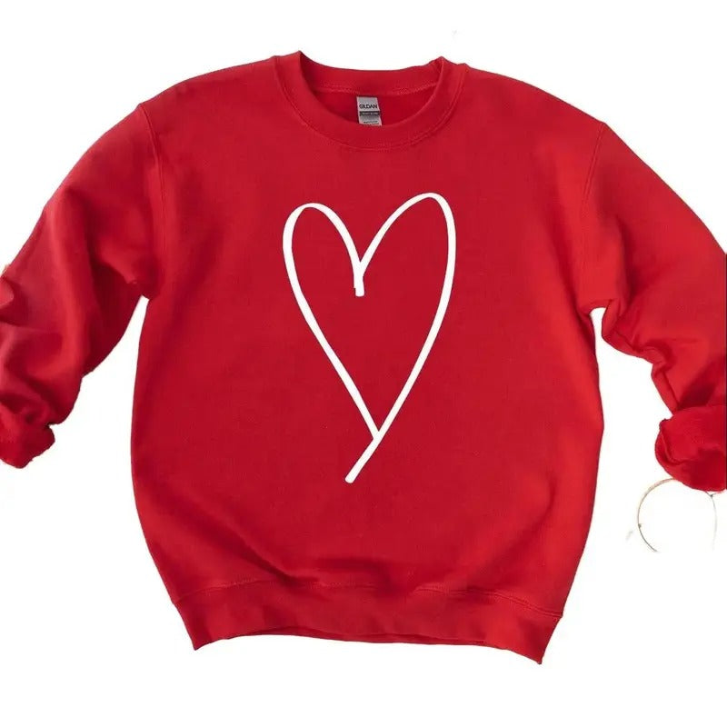 Valentines Day Heart Crewneck Sweatshirt, Hoodie, T-shirt | WearSparks.com