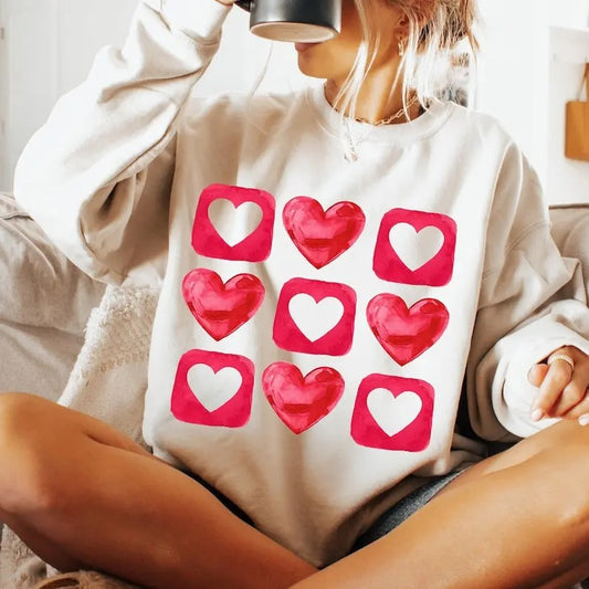 Valentines Day Sweatshirt Valentine Coquette , Valentines Heart , Retro Valentine , XOXO , Valentines Mama , Love ,...