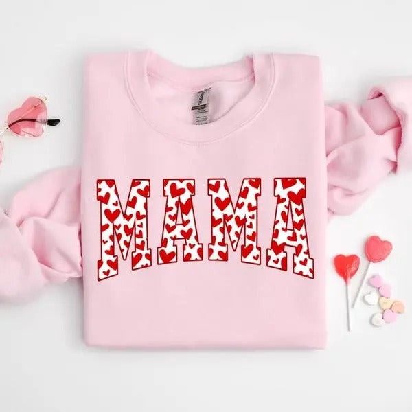 Valentines Day Sweatshirt, Mama Sweatshirt, Love Sweatshirt, Cute Valentines Sweatshirt T-Shirts, Hoodie | WearSparks.com