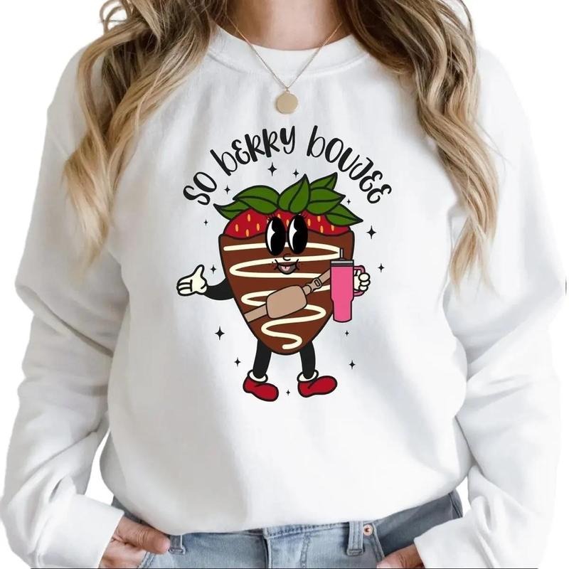 Valentines Day Sweatshirt, So Berry Boujee Sweatshirt for Women T-Shirts, Hoodie | WearSparks.com