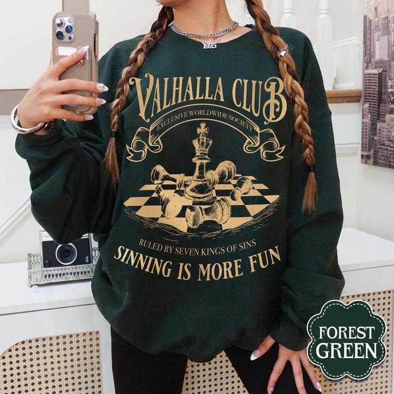 Valhalla Club Sweatshirt, Twisted Love Hoodie, Twisted Series Merch, King of Wrath, Romance Book Shirt, Book Lover Gift,...