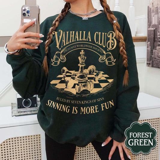 Valhalla Club Sweatshirt, Twisted Love Hoodie, Twisted Series Merch, King of Wrath, Romance Book Shirt, Book Lover Gift,...