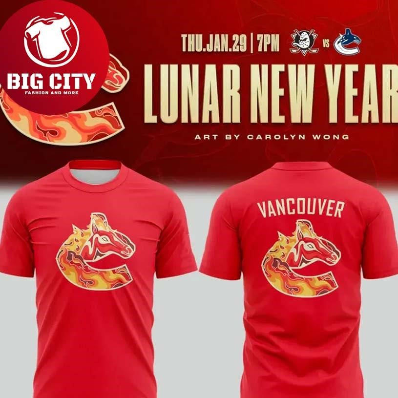 Vancouver Canucks Lunar New Year Two Sided Shirt