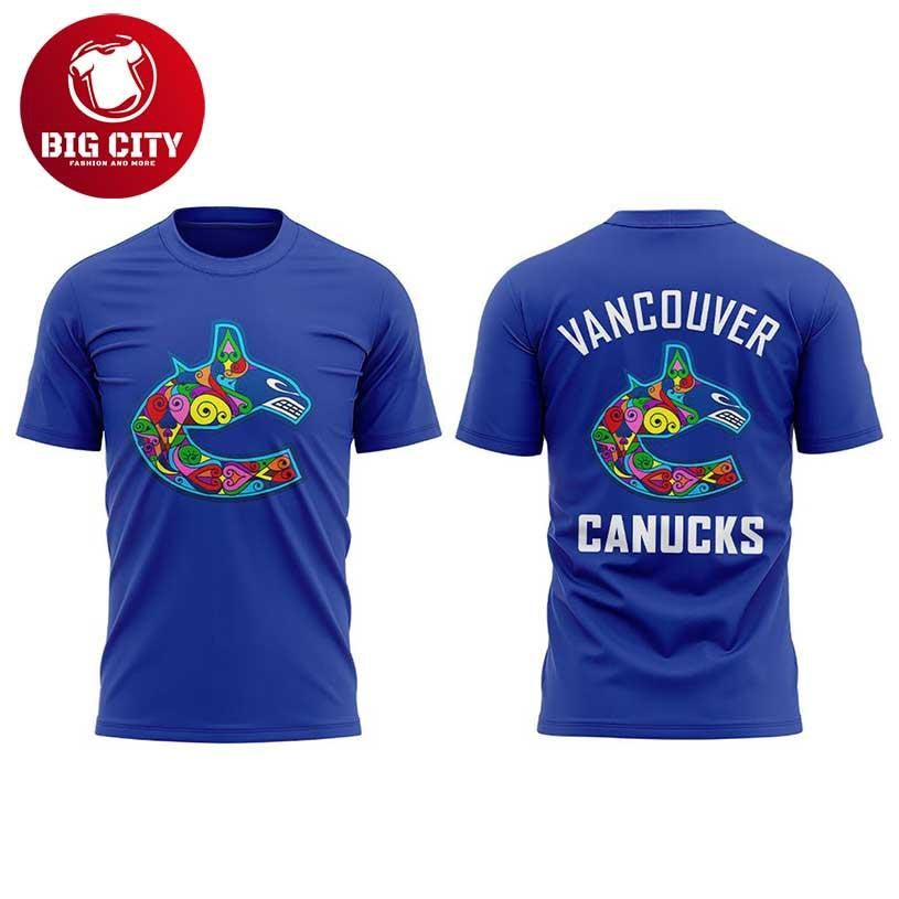 Vancouver Canucks Pride Night 2026 Celebrating NHL Two Sided Shirt