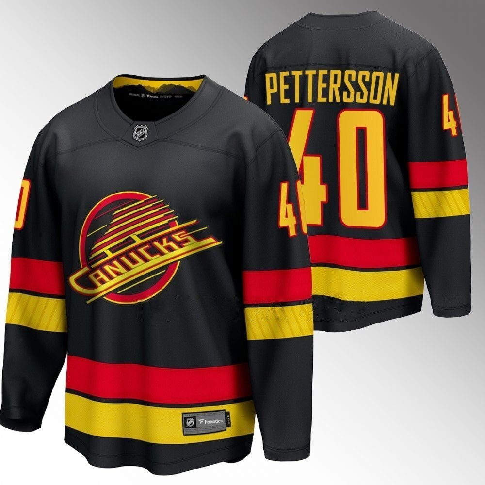 Vancouver Canucks #40 Elias Pettersson Black 2023-24 Alternate