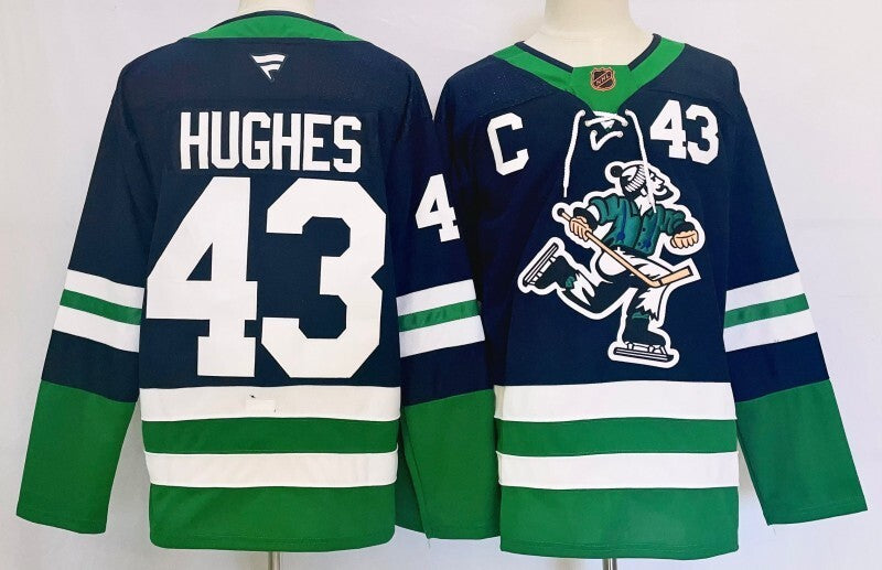Vancouver Canucks #43 Quinn Hughes Style 4