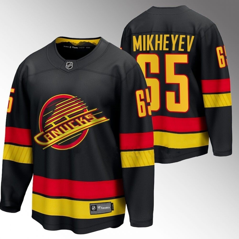 Vancouver Canucks #65 Ilya Mikheyev Black 2023-24 Alternate