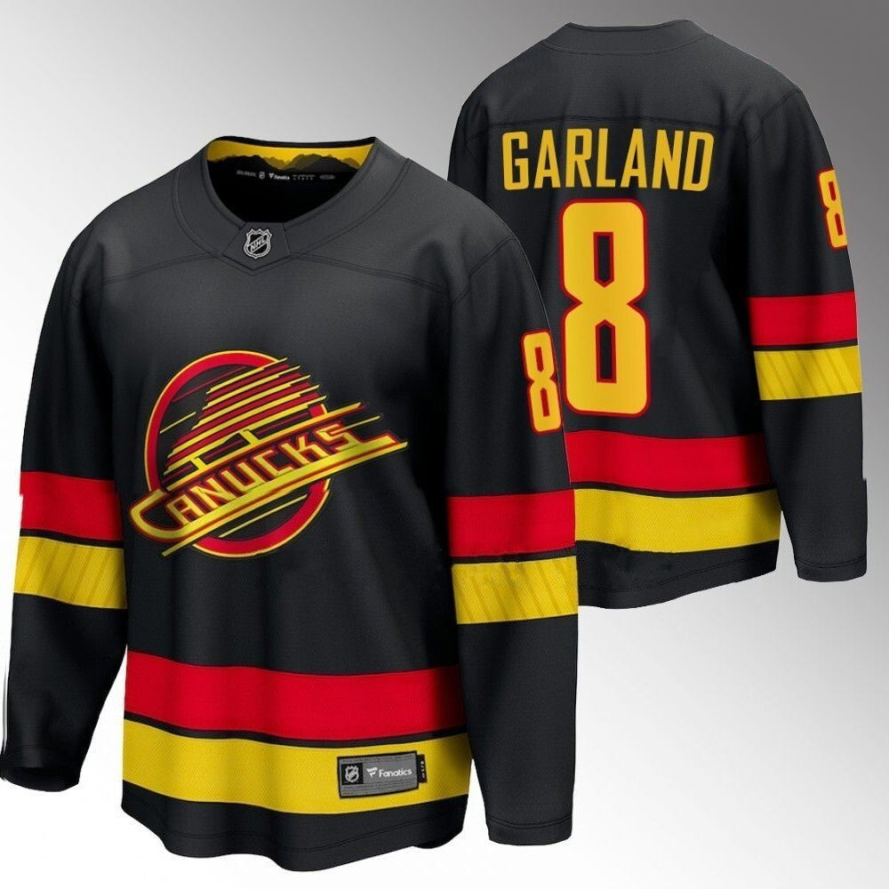 Vancouver Canucks #8 Conor Garland Black 2023-24 Alternate