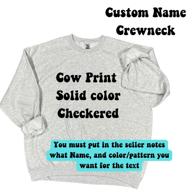 Variety Custom Name Crewneck Tshirt Long Sleeve Casual Cotton sweatshirt Hoodie | WearSparks.com