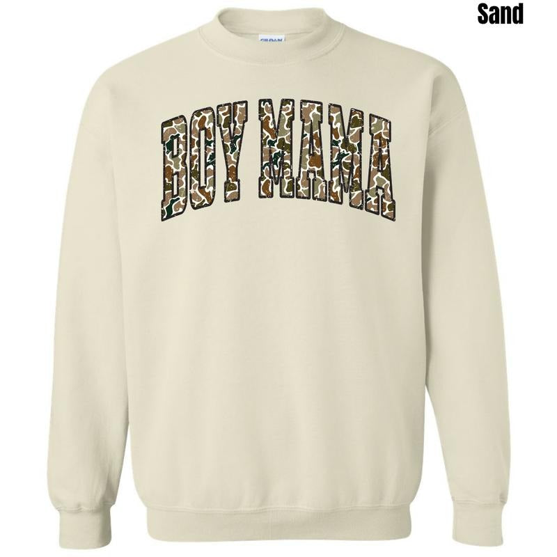 Varsity Camo Boy Mama Sweatshirt 'NLB' T-Shirts, Hoodie | WearSparks.com