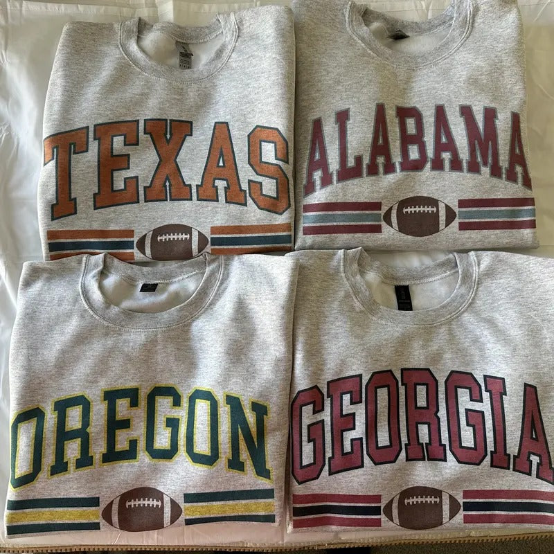 Varsity College Football Sweatshirt Comfy Fall Sweatshirt T-Shirts, Hoodie | WearSparks.com