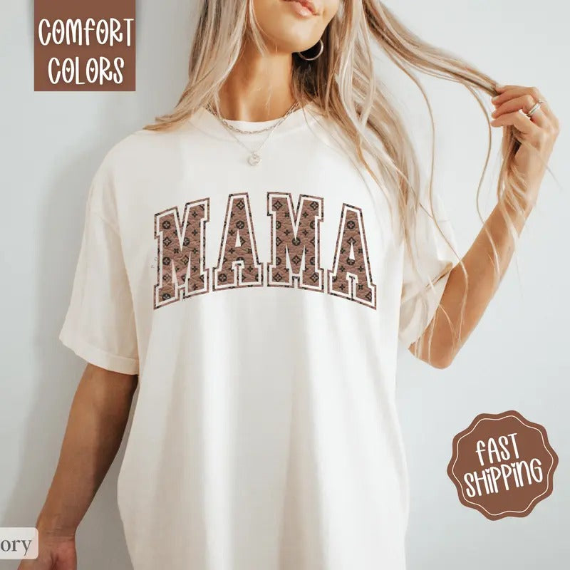 Varsity Letter Mama Shirt, Mom Tshirt, Gift for Mom Hoodie, Sweatshirt | WearSparks.com