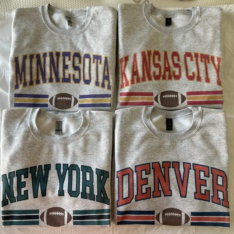 Varsity Style Football Sweatshirt Comfortable Fall Sweatshirt T-Shirts, Hoodie | WearSparks.com